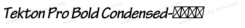 Tekton Pro Bold Condensed字体转换